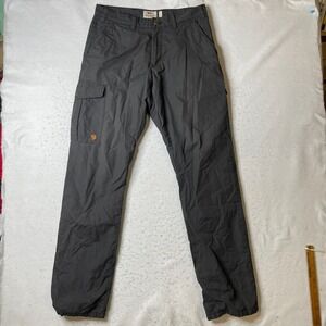 Fjallraven Ovik Winter Trousers Mens 32 Grey G-1000 Fleece Lined Cargo Pants
